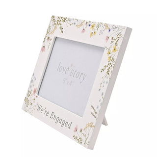 Love Story Wildflower Photo Frame 4" x 6" - Engaged