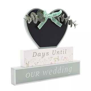 Love Story Wildflower Countdown Mantel Plaque