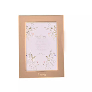 Love Story Wildflower Gold Photo Frame 4" x 6" - Love