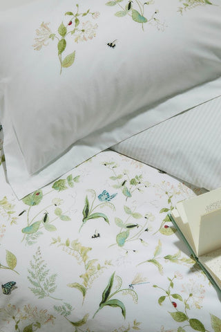 Wild Floral Green Duvet Cover Set