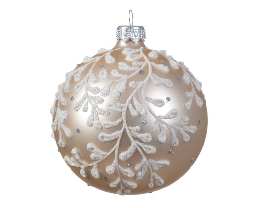 Pearl Shimmer Branches Glass Bauble