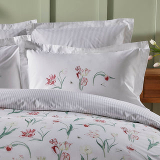 Tulip Super King Duvet Cover Set White