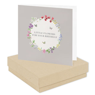 Boxed Little Flowers for Your Birthday Earring Card
