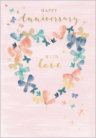Heart Happy Anniversary Card