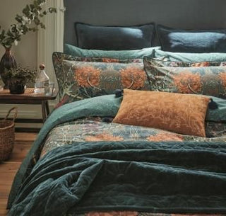 Honeysuckle & Tulip Single Duvet Cover Mulberry & Teal