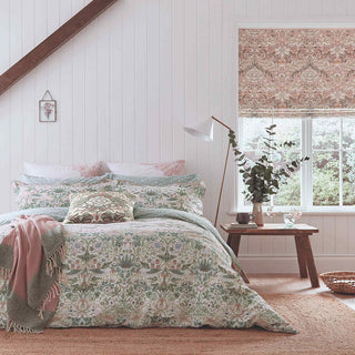 Strawberry Thief King Duvet Cover Cochineal Pink