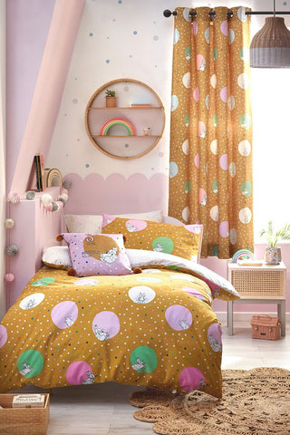 Dotty Peter Rabbit Duvet Cover Set Ochre - Double