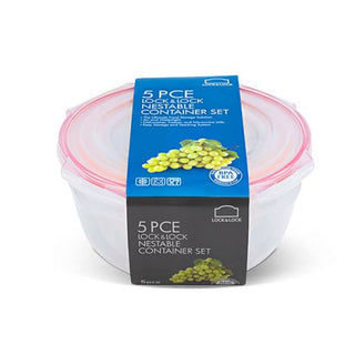 5pc Round Container Nestable Set