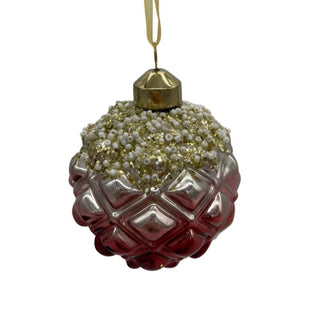 Encrusted Oxblood Bauble