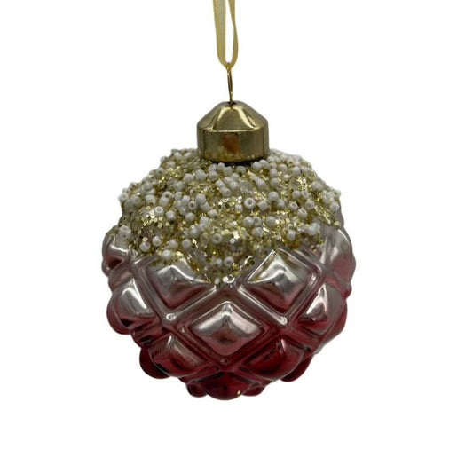 Encrusted Oxblood Bauble