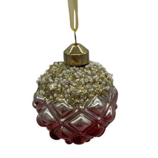 Encrusted Oxblood Bauble