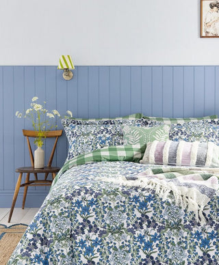 Arts & Crafts Double Duvet Cover Set Cobalt