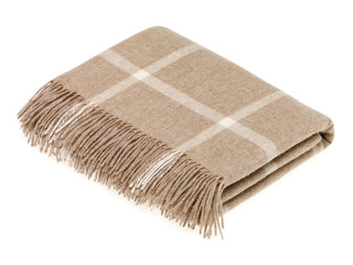 Windowpane Beige Throw