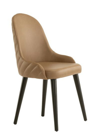 Dolce Taupe Faux Leather Dining Chair