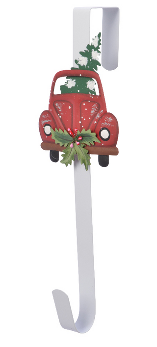 Wreath Holder Red Car with Tree