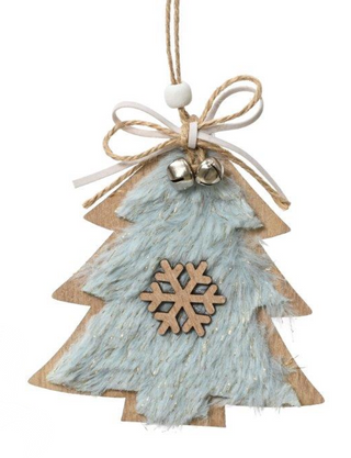 Glitter Tree Misty Blue Tree Decoration