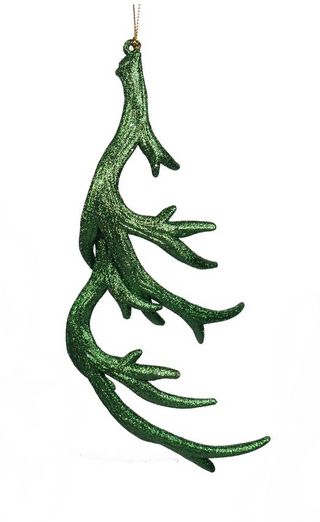 Antlers Glitter Green Decoration