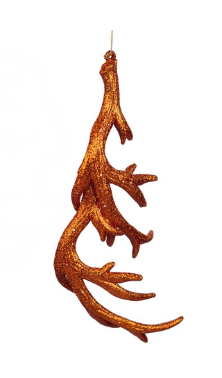 Antlers Glitter Copper Decoration