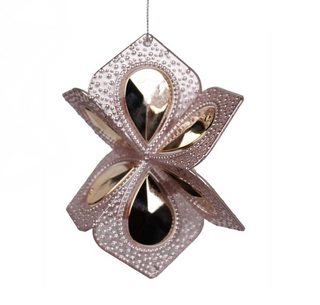 Geo Snowflake Rose Gold Decoration