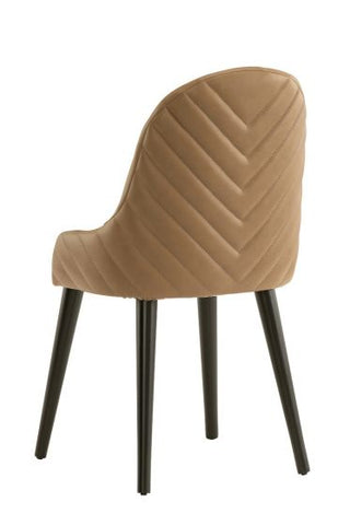 Dolce Taupe Faux Leather Dining Chair