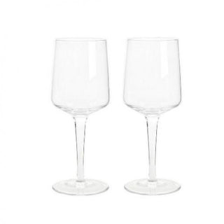 Contemporary Clear Red Wine Glasses (Box of 2)