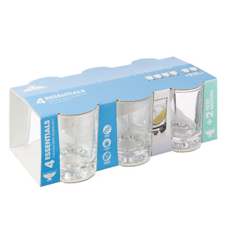 Essent Hobnobs 6 Mixers Glasses 25cl