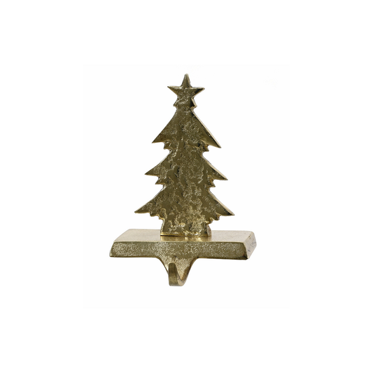 Gold Shimmer Christmas Tree Stocking Hook