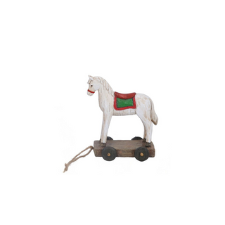 Vintage Style Horse Pull-A-Long Toy Ornament