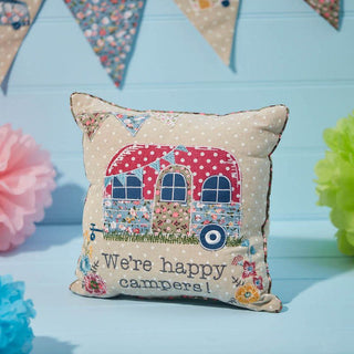 Happy Campers Appliqued Cushion