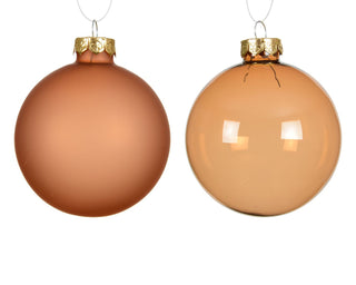 Copper Bauble Mix S/4