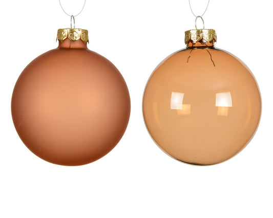 Copper Bauble Mix S/4