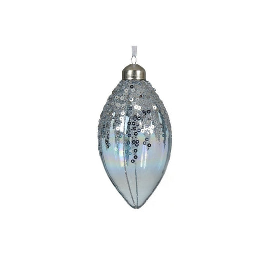 Blue Iris with Sequin Finial