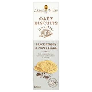 Black Pepper & Poppy Seed Oaty Biscuit  130g