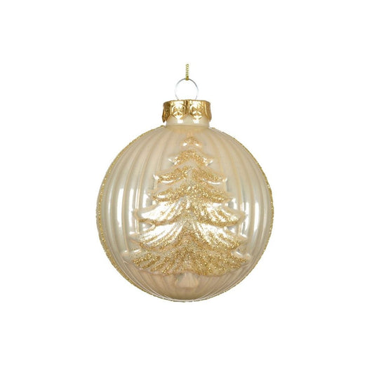 Pearl with Gold Christmas Tree Bauble