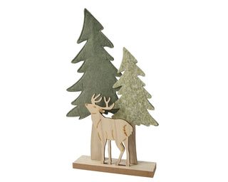 Felt Trees with Deer Christmas Decoration