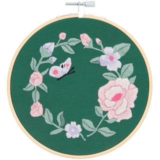 Embroidery Kit Traced, Floral Wreath