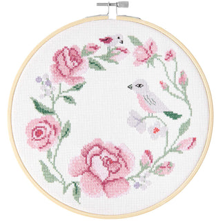 Embroidery Kit Counted Cross Stitch, Wreath of Roses