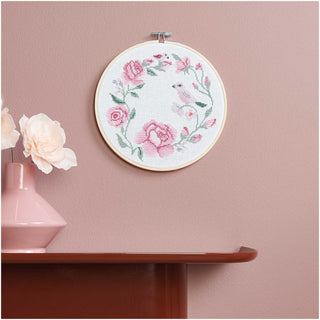 Embroidery Kit Counted Cross Stitch, Wreath of Roses