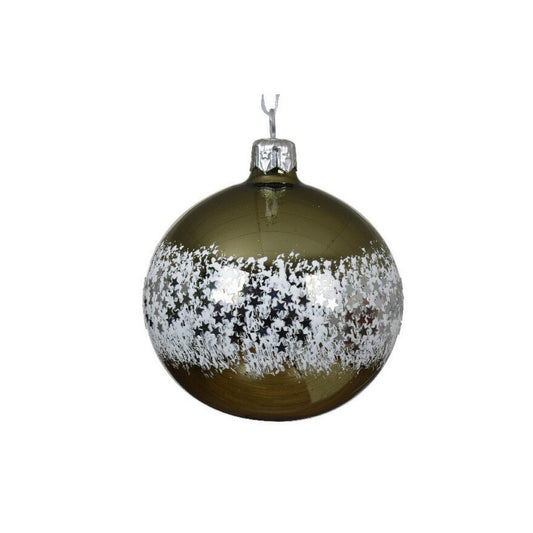 Pine Green Star Border Bauble