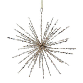 Gold Spikey Starburst Metal Tree Decoration