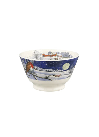 Midnight Robin Small Old Bowl