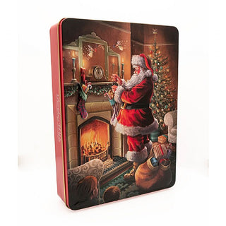 Santa By The Fire Tin