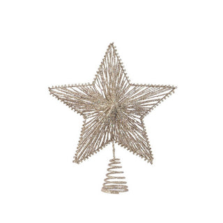 Beaded Edge Gold Star Tree Topper