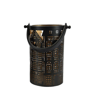 Black Gold House Cut Out Small Lantern