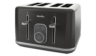 Aura 4 Slice Toaster Shimmer Grey