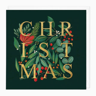 Green & Gold Christmas Card