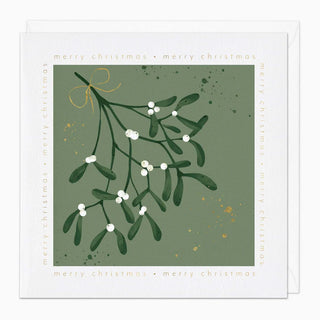 Simplistic Mistletoe Christmas Card