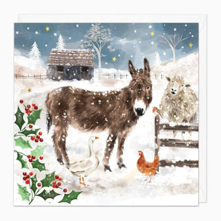 Farmyard Christmas Card