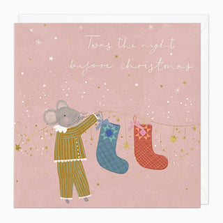 Mini Mice Stockings Christmas Card