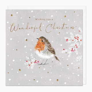 Robin & Berries Christmas Card
